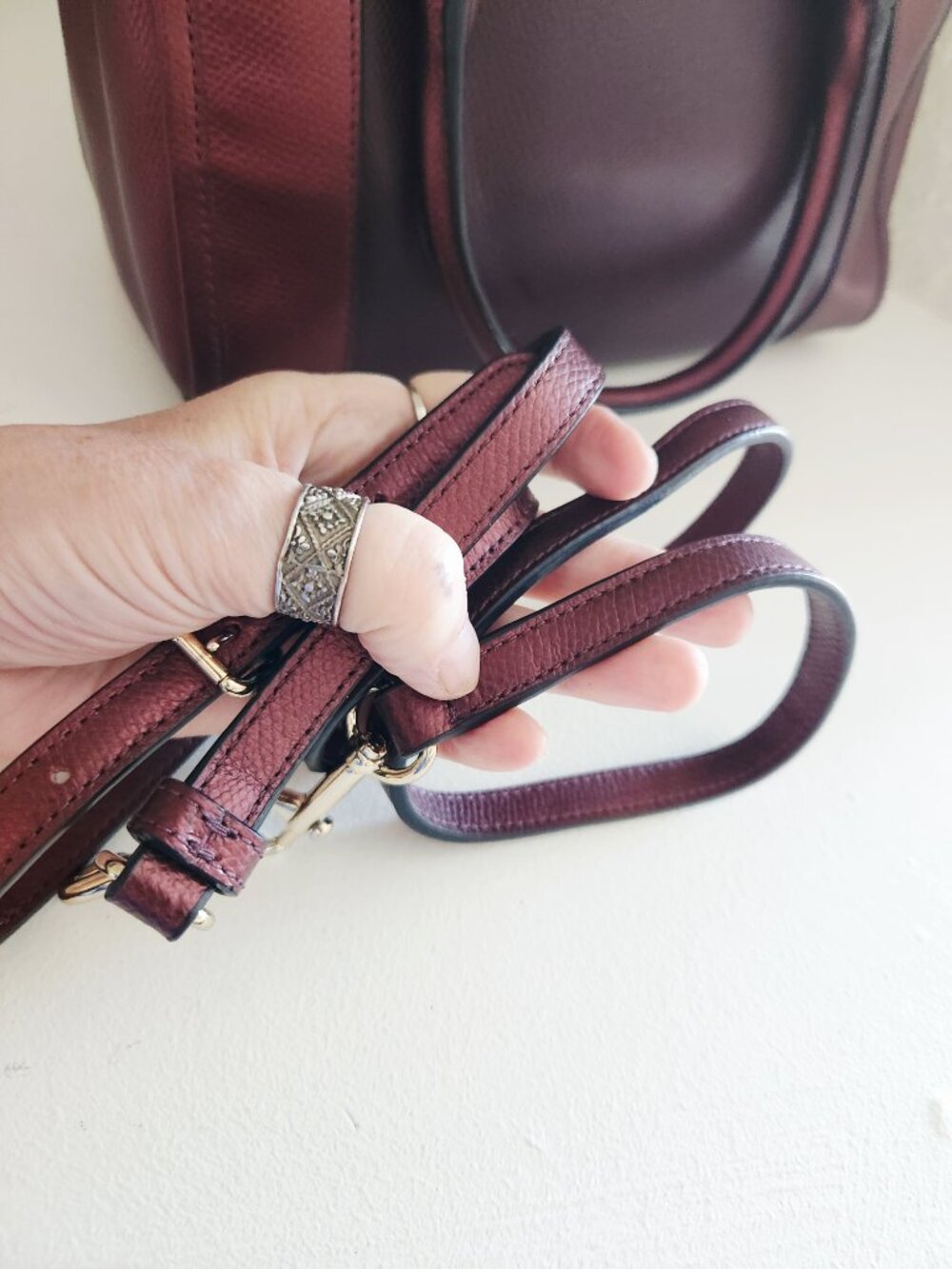 Euc Coach Mini Bennett Two-Tone Leather Crossbody Bag - Picture 10 of 12
